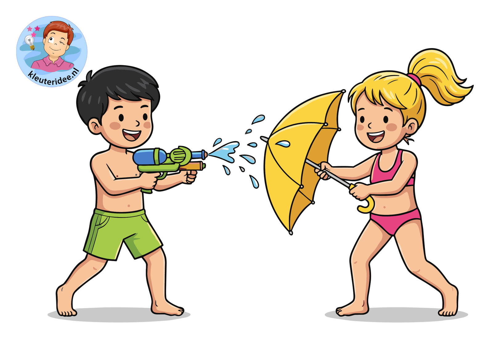 waterspelen 15 Schermen kleuteridee